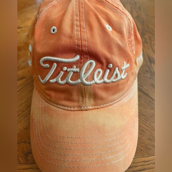 Titleist Hat Adjustable FJ Orange Cotton - Picture 6 of 9